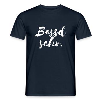 Bassd scho. W32 - Men's T-Shirt - navy - Front - AI Model Male 178 light (178cm)