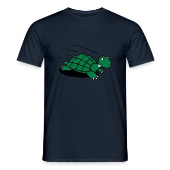 Schildkröte lauf! - Männer T-Shirt - Navy - Vorne - AI Model Male 178 light (178cm)