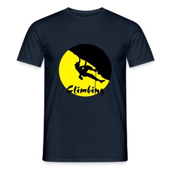 Klettern, Kletterer, Kletterin - Männer T-Shirt - Navy - Vorne - AI Model Male 178 light (178cm)