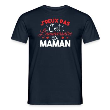 Joyeux Anniversaire Maman Cadeau D'anniversaire - T-shirt homme - marine - Devant - AI Model Male 178 light (178cm)