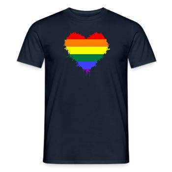 LGBTQ CSD GAY LOVE - Männer T-Shirt - Navy - Vorne - AI Model Male 178 light (178cm)