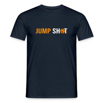 Basketball jump shot basketteur joueur de basket - T-shirt homme - marine - Devant - AI Model Male 178 light (178cm)