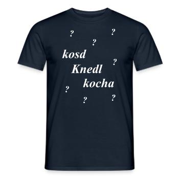 bayrische Anmache, Knödel - Männer T-Shirt - Navy - Vorne - AI Model Male 178 light (178cm)