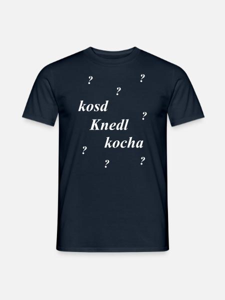 bayrische Anmache, Knödel - Männer T-Shirt - Navy