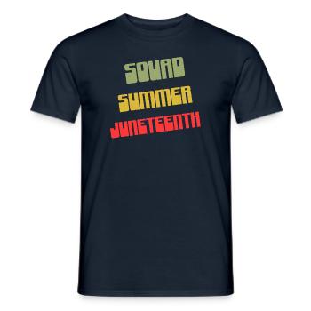 Lustige juneteenth sommer design coole sprüche - Männer T-Shirt - Navy - Vorne - AI Model Male 178 light (178cm)
