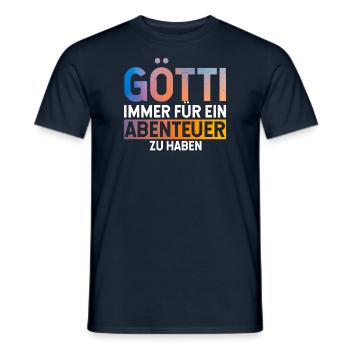 Götti Spruch - Männer T-Shirt - Navy - Vorne - AI Model Male 178 light (178cm)