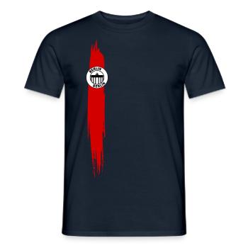 Streifen von Berlin Rot - Männer T-Shirt - Navy - Vorne - AI Model Male 178 light (178cm)