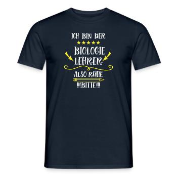 Bio Lehrer Lustiger Spruch Biologielehrer Biologie - Männer T-Shirt - Navy - Vorne - AI Model Male 178 light (178cm)