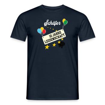 Schäfer 10 jähriges Jubiläum Schäferei 10 Jahre - Männer T-Shirt - Navy - Vorne - AI Model Male 178 light (178cm)