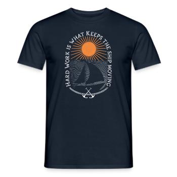 Inspirational Boat Phrase, Original Nautical Gift - Men's T-Shirt - navy - Front - AI Model Male 178 light (178cm)