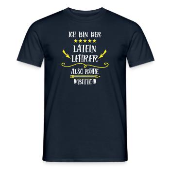 Latein Lehrer Spruch Lateinlehrer Teacher Latin - Männer T-Shirt - Navy - Vorne - AI Model Male 178 light (178cm)