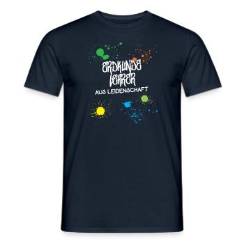 Erdkundelehrer aus Leidenschaft Beruf Lehrer Geo - Männer T-Shirt - Navy - Vorne - AI Model Male 178 light (178cm)