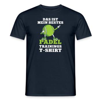 Padel Trainingshirt Padeltennis Padelspiel Paddle - Männer T-Shirt - Navy - Vorne - AI Model Male 178 light (178cm)