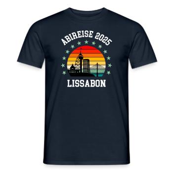Lissabon 2025 Abireise Klassenfahrt Abi Abifahrt - Männer T-Shirt - Navy - Vorne - AI Model Male 178 light (178cm)