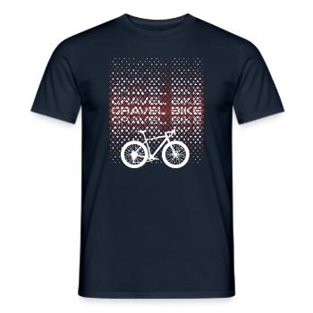 GRAVEL bike - Vélo - T-shirt homme - marine - Devant - AI Model Male 178 light (178cm)