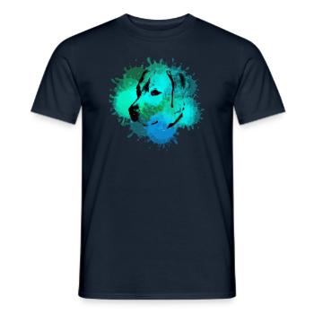 Labrador, Golden Retriever,Watercolor, painting - Men's T-Shirt - navy - Front - AI Model Male 178 light (178cm)