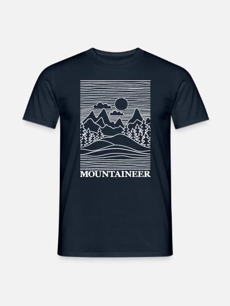 Mountaineer Bergsteiger Geschenk - Männer T-Shirt - Navy