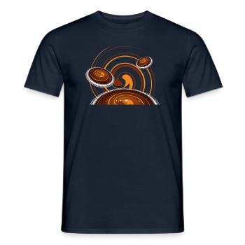 Kaffee am Morgen vertreibt Kummer und Sorgen! - Männer T-Shirt - Navy - Vorne - AI Model Male 178 light (178cm)