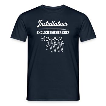 Installateur Endlich Eigener Chef Installateure - Männer T-Shirt - Navy - Vorne - AI Model Male 178 light (178cm)