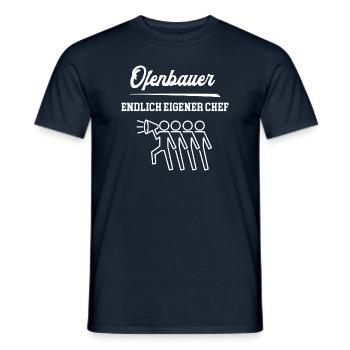 Ofenbauer Chef Selbstständigkeit Firma Gründen - Männer T-Shirt - Navy - Vorne - AI Model Male 178 light (178cm)