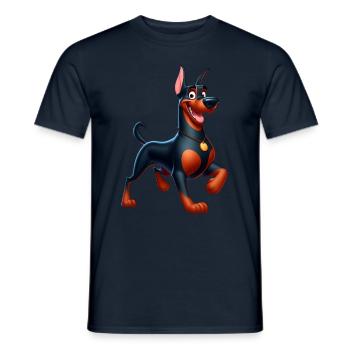 Dobermann 4 - Männer T-Shirt - Navy - Vorne - AI Model Male 178 light (178cm)