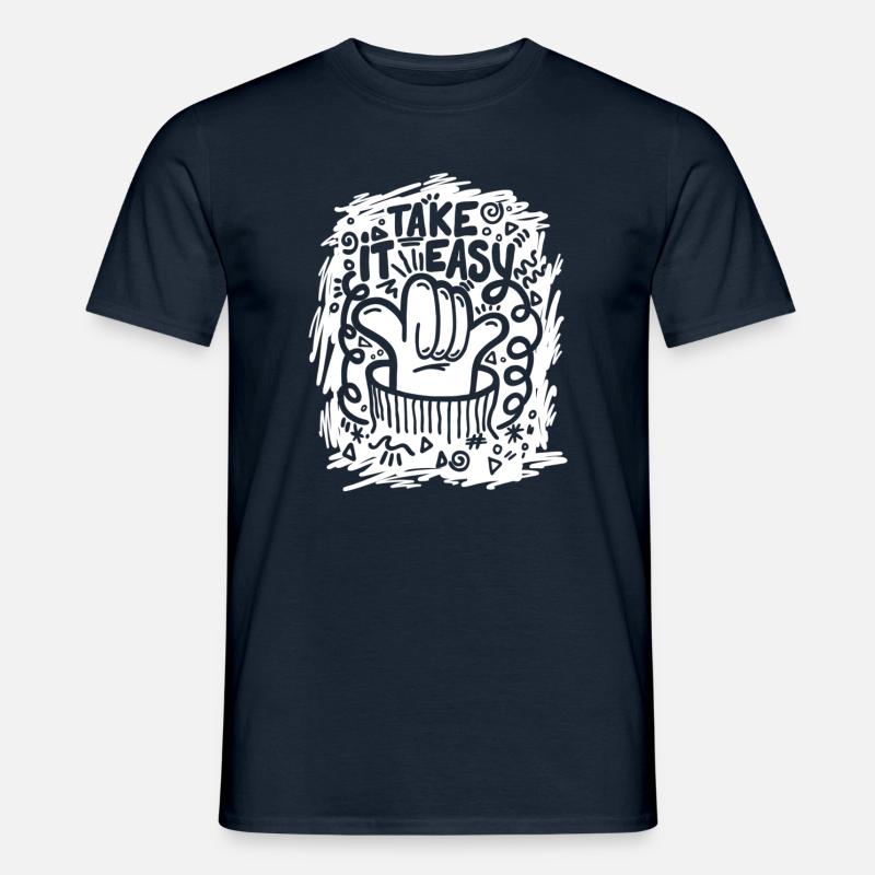take it easy - Men's T-Shirt - navy