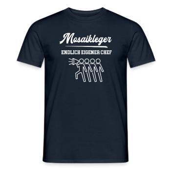 Mosaikleger Chef Selbstständigkeit Firma Gründen - Männer T-Shirt - Navy - Vorne - AI Model Male 178 light (178cm)