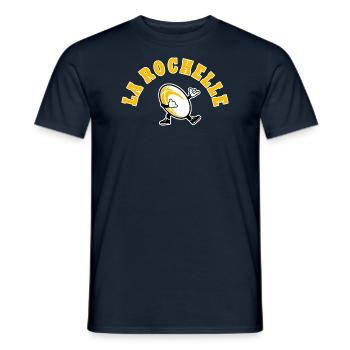 Rugby La Rochelle sport rugby supporter rochellais - T-shirt homme - marine - Devant - AI Model Male 178 light (178cm)