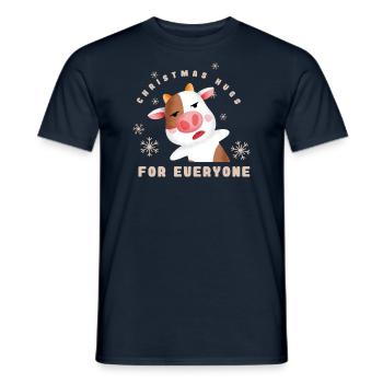 Weihnachts Kuh 2023 hell - Männer T-Shirt - Navy - Vorne - AI Model Male 178 light (178cm)