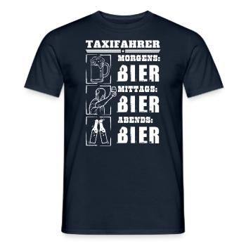 Mon quotidien en tant que chauffeur de taxi - T-shirt homme - marine - Devant - AI Model Male 178 light (178cm)