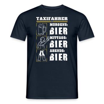 Mon quotidien de chauffeur de taxi - T-shirt homme - marine - Devant - AI Model Male 178 light (178cm)