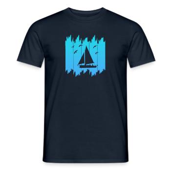 Sailing - Männer T-Shirt - Navy - Vorne - AI Model Male 178 light (178cm)
