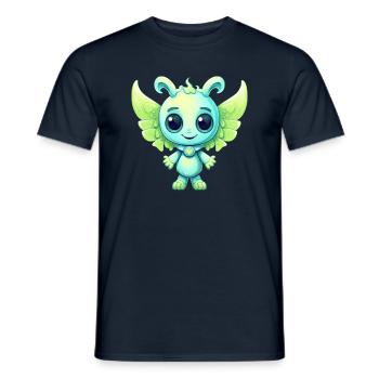 Alien in comic book style as angel with wings - Men's T-Shirt - navy - Front - AI Model Male 178 light (178cm)
