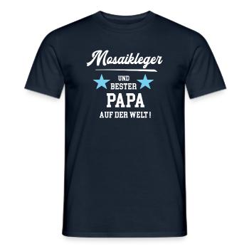 Mosaikleger Bester Papa Vatertag Geburtstag - Männer T-Shirt - Navy - Vorne - AI Model Male 178 light (178cm)