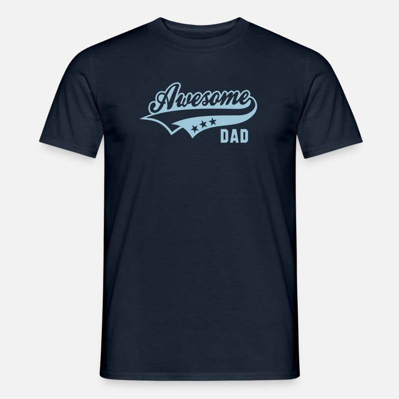 Awesome DAD - Mænd T-shirt - marineblå