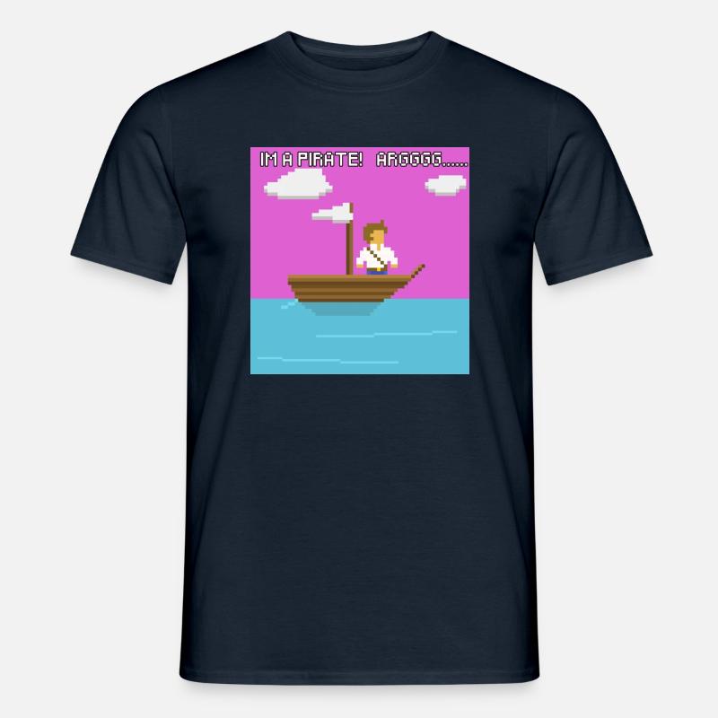 Ich bin ein Pirat - Männer T-Shirt - Navy