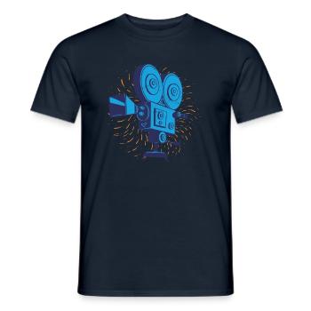 Retro-Kinokamera - Männer T-Shirt - Navy - Vorne - AI Model Male 178 light (178cm)