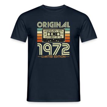 Original 1972 Vintage Vintage Birthday Retro - T-shirt homme - marine - Devant - AI Model Male 178 light (178cm)