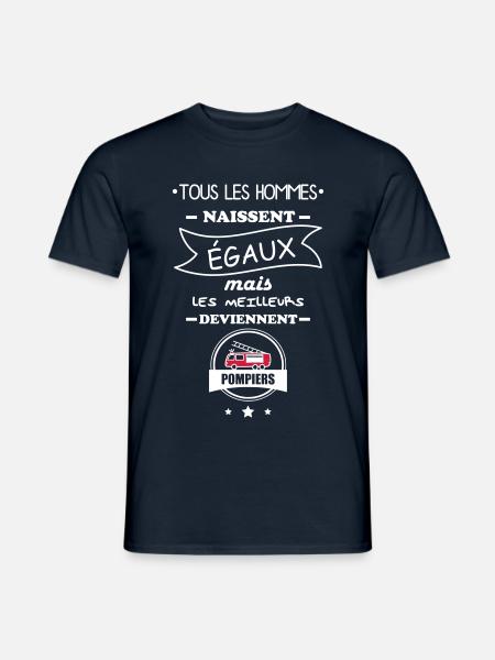 hommes pompiers,pompier,cadeau pompier - T-shirt homme - marine