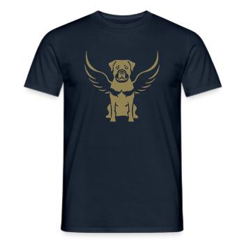 Rottweiler Angel Wing Silhouette - Men's T-Shirt - navy - Front - AI Model Male 178 light (178cm)