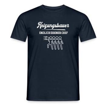 Heizungsbauer Endlich Eigener Chef Heizungsbau HLK - Männer T-Shirt - Navy - Vorne - AI Model Male 178 light (178cm)