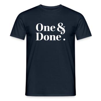 Un et terminé - T-shirt homme - marine - Devant - AI Model Male 178 light (178cm)