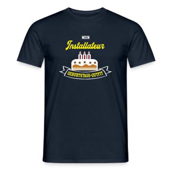 Installateur Geburtstag Geburtstagsgeschenk Geb - Männer T-Shirt - Navy - Vorne - AI Model Male 178 light (178cm)