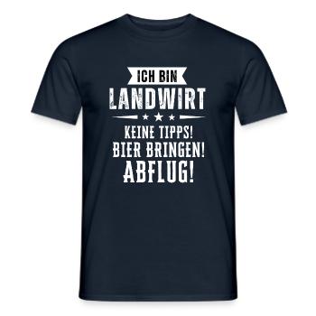Ich bin Landwirt - Keine Tipps! Bier bringen! - Männer T-Shirt - Navy - Vorne - AI Model Male 178 light (178cm)