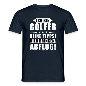 Ich bin Golfer - Keine Tipps! Bier bringen! - Männer T-Shirt - Navy - Vorne - AI Model Male 178 light (178cm)