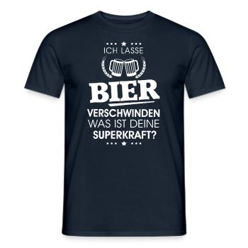 Bier Shirt Geschenk- Bier-deutsch - Männer T-Shirt - Navy - Vorne - AI Model Male 178 light (178cm)