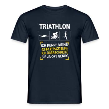 Triathlon - Männer T-Shirt - Navy - Vorne - AI Model Male 178 light (178cm)