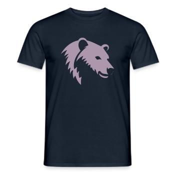 Silhouette d’ours d’une tête d’ours polaire - T-shirt homme - marine - Devant - AI Model Male 178 light (178cm)