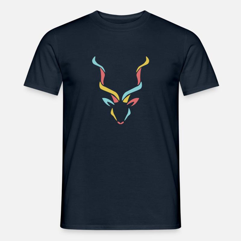 Farbiger Kudu - Männer T-Shirt - Navy