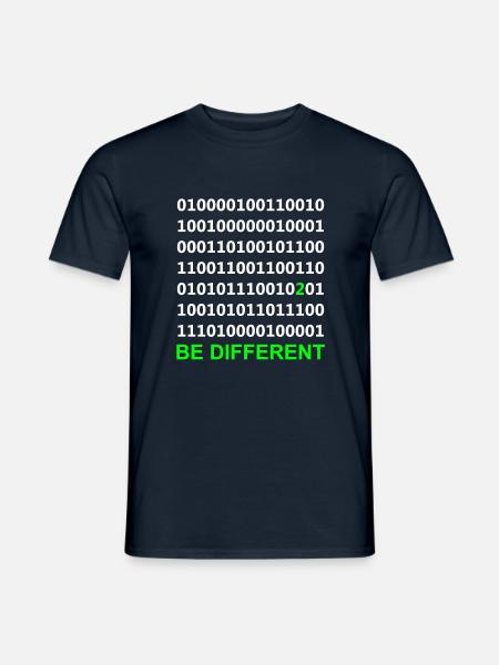 Be Different - Binary - Digital - Men's T-Shirt - navy
